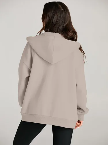 Miniatura 5 de EFAN lindas sudaderas con capucha para chica adolescente, chaqueta extragrande para el otoño, informales estilo año 2000 (Y2K), con cordón