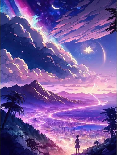 Miniatura 10 de Kit de pintura de diamantes de cristal brillante 5D, pintura de diamantes de imitación de flores moradas, kits de punto de cruz de bordado