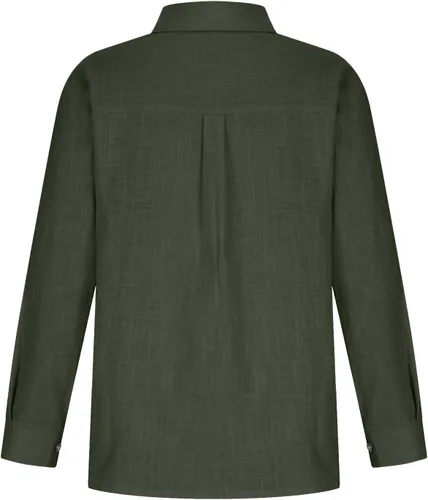 Miniatura 40 de SMIDOW Camisa de algodón y lino con botones para mujer