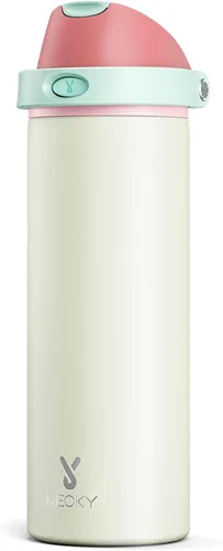 Miniatura 31 de Botella de agua aislada de 40 onzas con popote, botella de agua de metal de acero inoxidable con tapa 2 en 1, a prueba de fugas, fría durante 24