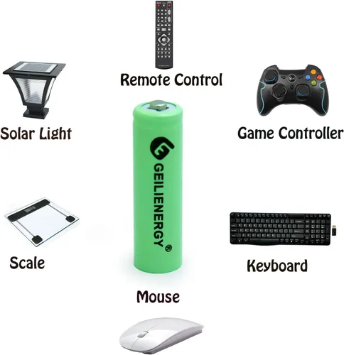 Miniatura 7 de GEILIENERGY AA tamaño Nicd AA 600mah 1.2V batería recargable para luz solar lámpara solar color verde (paquete de 8)
