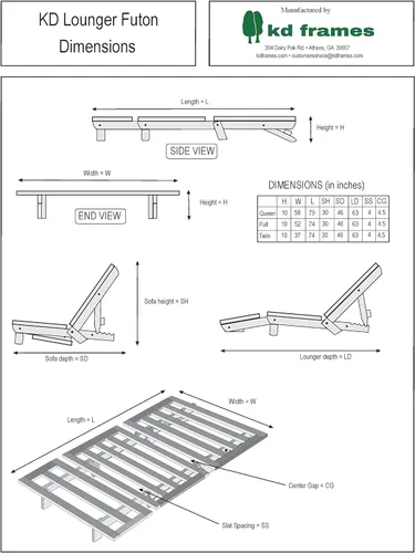 Miniatura 2 de Sofá cama triple - marco únicamente, Madera, Madera clara