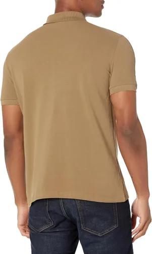 Miniatura 2 de Lacoste Polo de manga corta para hombre, ajuste regular, mini piqué con cinta de hombro