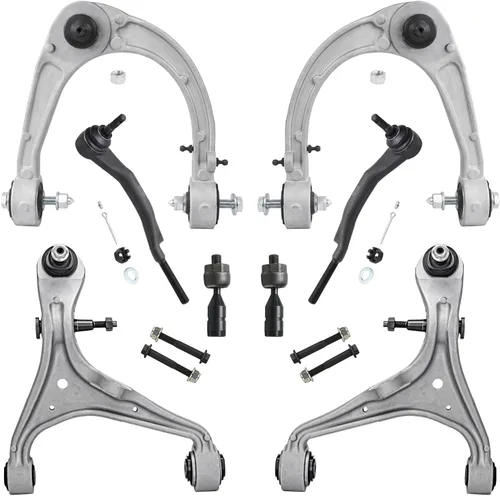 Miniatura 206 de Detroit Axle - Kit de brazos de control de extremo delantero de 8 piezas para Dodge Dakota 00-04, Durango 00-03, 4 brazos de control superior e