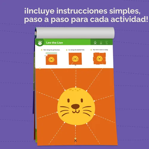 Miniatura 7 de Skillmatics Libro de actividades de habilidades de tijera, recortar, 25 actividades de corte para preescolares, kit de manualidades de fieltro, 2