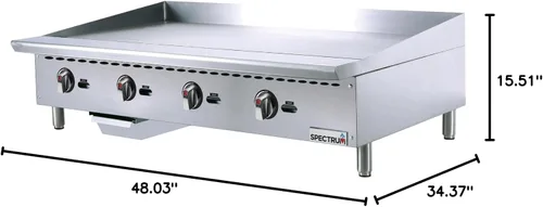 Miniatura 6 de Winco Plancha comercial de gas natural, 48