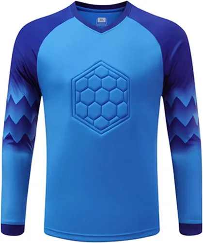 Miniatura 2 de TiaoBug Kids Boys Gladiator Goalkeeper Jersey Padded Goalie Shirt Soccer Jersey Sports Team Training Uniforms