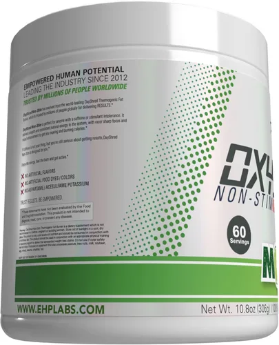 Miniatura 8 de EHP Labs OxyShred Polvo Pre Entreno Sin Estimulantes - Pre Entreno Sin Estimulación, Pre Entreno Sin Cafeína para Hombres y Mujeres - Pre Entreno
