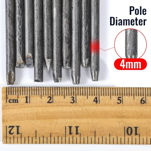 Miniatura 2 de 20 paquetes de punzones de acero, juego de sellos de flores de 4 mm, práctico kit de estampado de metal, herramientas de joyería para anillos, kit