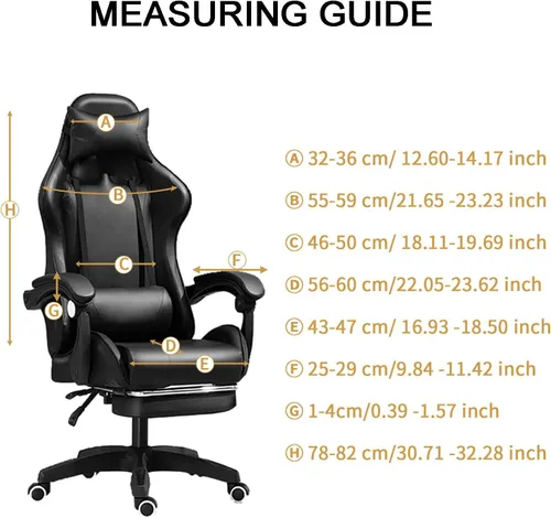 Miniatura 5 de Fundas para sillas de juego con fundas para apoyabrazos, funda para silla de escritorio, funda para silla de computadora, funda elástica para silla