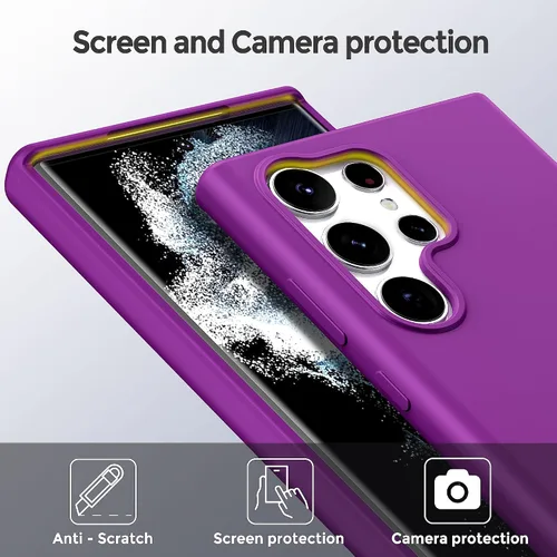 Miniatura 3 de Funda para Galaxy S22 Ultra Phone Case, Funda de silicona para S22 Ultra Hard PC Silicona Suave Samsung Galaxy S22 Ultra Funda protectora Slim Fit
