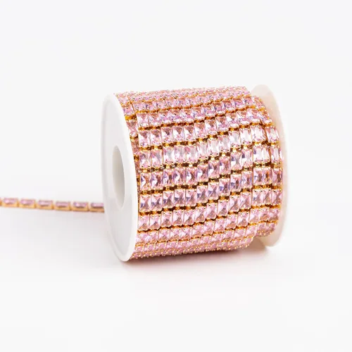 Miniatura 27 de KAOYOO 10 yardas de diamantes de imitación de circón de 0.079 pulgadas para manualidades de costura, decoración de bricolaje