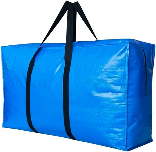 Miniatura 14 de Bolsa de lona de almacenamiento extra grande para viajes, bolsa de lona de viaje gigante de gran tamaño negra