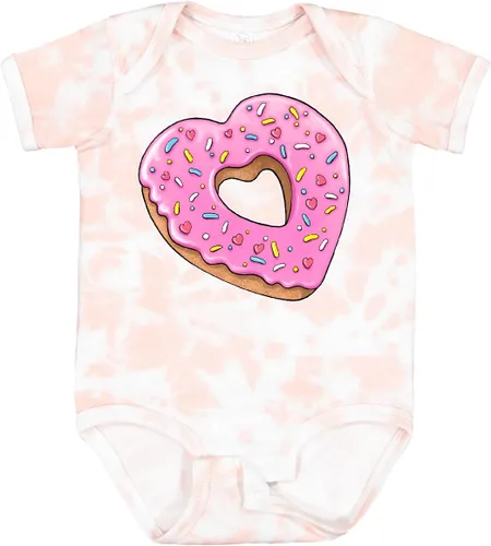Miniatura 24 de inktastic Body de bebé con forma de corazón con glaseado rosa y chispas