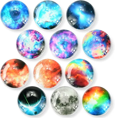 12 imanes de vidrio fuertes para refrigerador, nevera, coloridos imanes redondos para nevera decorativos para oficina, pizarra, gabinete,