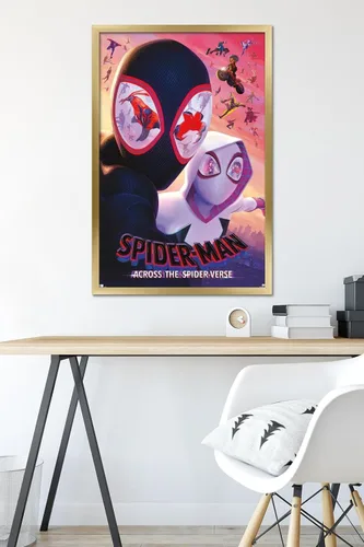 Miniatura 6 de Marvel Spider-Man: Across The Spider-Verse - Póster de pared de una hoja, 34 pulgadas de largo x 22.4 pulgadas de ancho, versión enmarcada en oro
