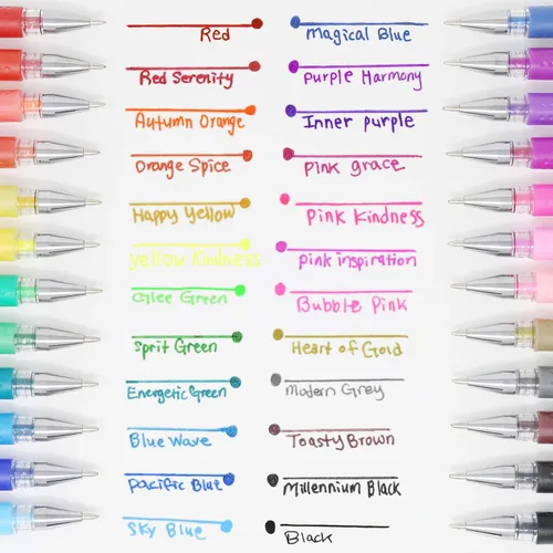 Miniatura 5 de Think2 - Juego de bolígrafos de gel de color para adolescentes y adultos. Perfecto para dibujar, diario, garabatear, álbumes de recortes
