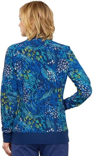 Miniatura 3 de Cherokee Flexibles Women Warm Up Scrubs Jacket Zip Front Knit Panel CK308