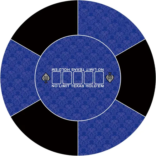 nuveti Alfombrilla de póquer redonda de 61/79/119/140/160 cm para Texas Holdem | Mesa de póquer portátil con diseño Art Deco para jugar cartas,