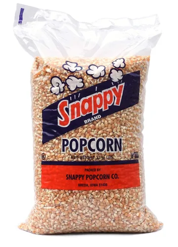 Snappy Granos de palomitas de maíz amarillos para reventar, grano entero sin OMG, funciona en máquinas, máquinas de aire y estufas, bolsa a granel