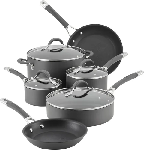 Miniatura 8 de Circulon Symmetry Sartén Wok/Salteado Antiadherente de Anodizado Duro con Mango Auxiliar - 14 Pulgadas, Negro