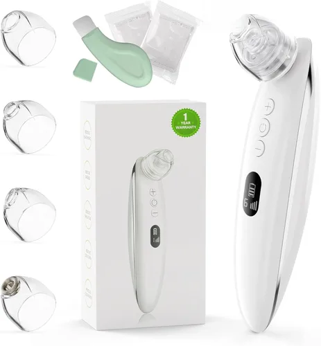 Removedor de puntos negros faciales, extractor de puntos negros, herramienta de limpieza facial con ventosa recargable, kit de limpieza de poros