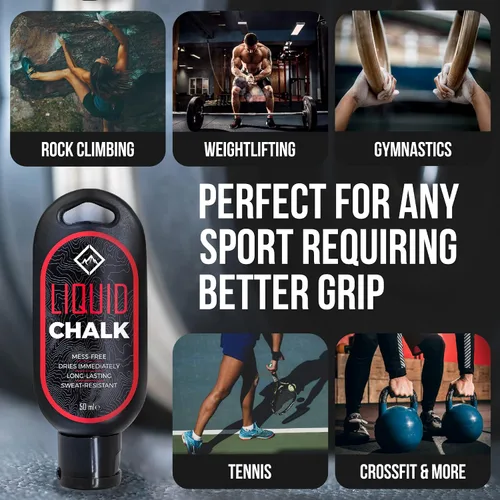 Miniatura 5 de SURVIVOR Liquid Chalk for Rock Climbing, Weight Lifting, Gymnastics - Liquid Grip for Workout Training - Climbing Chalk & Lifting Chalk for