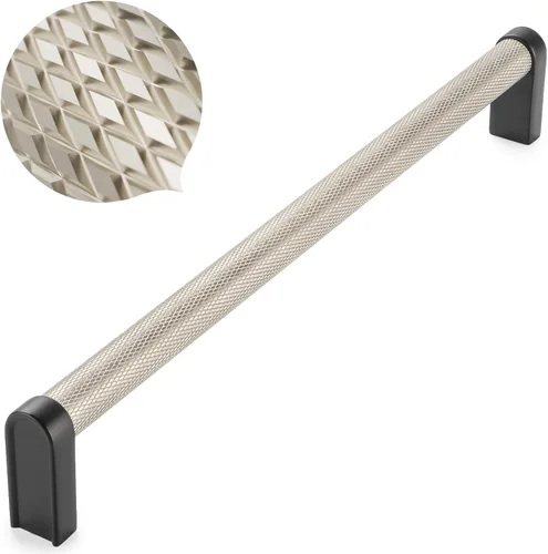 Miniatura 28 de Koofizo - Paquete de 10 tiradores de gabinete estriados para armario, manija negra para muebles (1.1 pulgadas/28 mm), herrajes sólidos K22