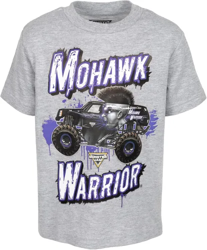 Miniatura 2 de Monster Jam El Toro Loco Zombie Maximum Destruction - Paquete de 4 camisetas gráficas para niños pequeños a grandes, Carbón, azul marino