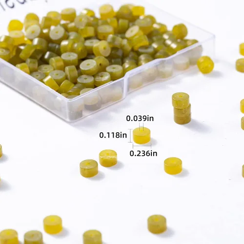Miniatura 3 de Cuentas espaciadoras de jade de piedra de Taiwán natural 6x3mm 38cm/str Redondas planas sueltas semipreciosas para hacer pulseras y collares Jade