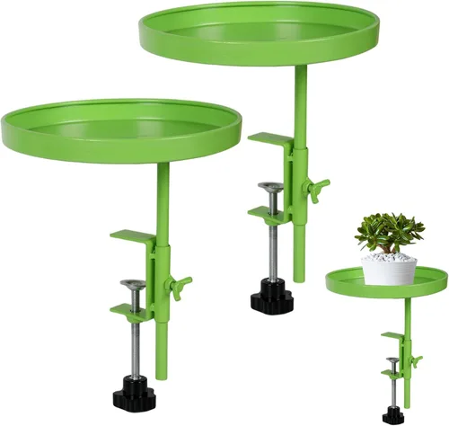 Miniatura 8 de AQQHSAIN 2 bandejas de abrazadera para alféizar de ventana, estantes de metal ajustables para plantas, soporte de 7.9 pulgadas, estantes flotantes