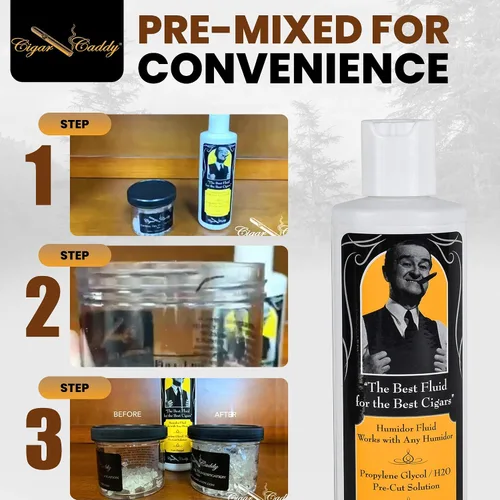 Miniatura 5 de Cigar Caddy Humidificación, solución activadora de 16 onzas (paquete de 2)