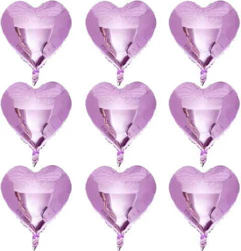 Miniatura 11 de Lovoir 10 globos de aluminio con forma de corazón azul bebé de 18 pulgadas, globos de amor para el día de San Valentín, cumpleaños, fiestas, bodas