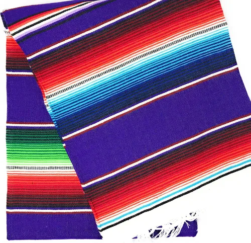 Miniatura 2 de Auténtica manta de sarape mexicana de gran tamaño (7' x 5' sarape)