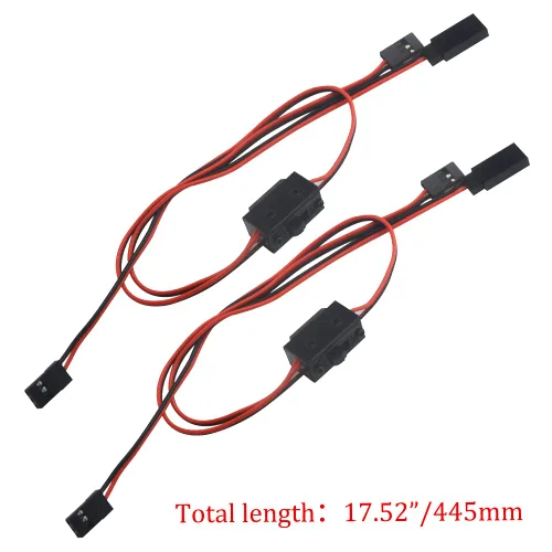 Miniatura 5 de Paquete de 4 interruptores de encendido y apagado de 3 vías estilo JR, línea negra y roja, receptor de interruptores RC para camión RC, automóvil