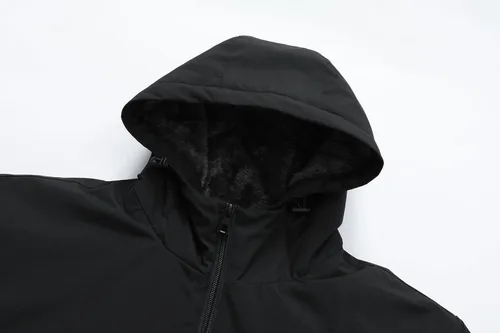 Miniatura 4 de Chaqueta impermeable de esquí para hombre, con forro polar, cálida chaqueta de lluvia de invierno con capucha