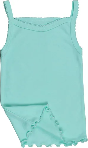 Miniatura 4 de ToBeInStyle - Camiseta sin mangas para niña con tirantes delgados y dobladillo fruncido, 4
