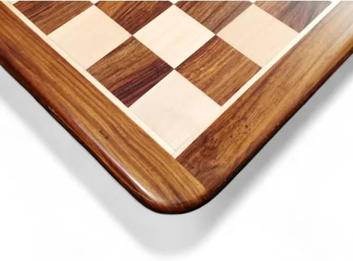 Miniatura 9 de RoyalChessMall-17 - Tablero de ajedrez de madera con incrustaciones, palisandro dorado y madera de arce, cuadrado de 1.772 in