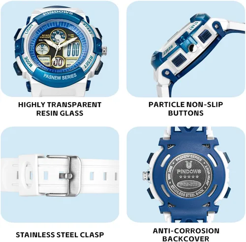 Miniatura 7 de PINDOWS Reloj para niños, reloj deportivo digital multifuncional para niños y niñas de 5 a 15 años, resistente al agua, deportes al aire libre