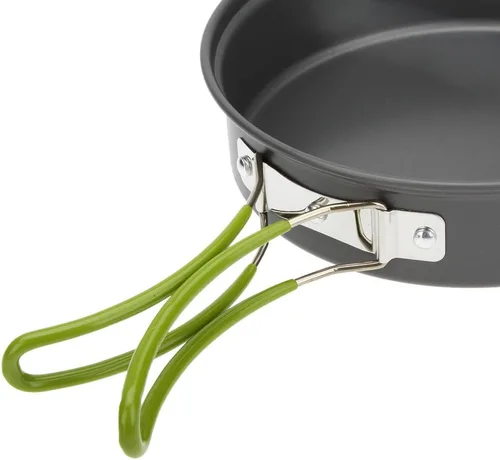 Miniatura 8 de Lixada Utensilios de cocina para camping, juego de ollas y sartenes, juego de ollas y sartenes, ollas ligeras, equipo de cocina para mochileros