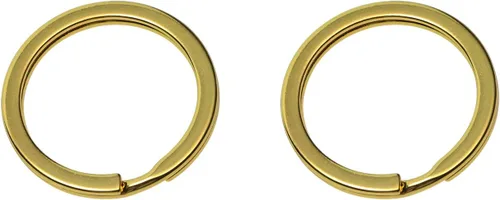 Shapenty Llaveros de metal dorado con división plana, conector de pieza de llavero con clip para llavero para proyectos de manualidades y