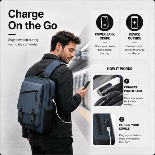 Miniatura 4 de Bolsa tipo mensajero de lona tipo bandolera para computadora portátil, casual, viajes, para hombres y mujeres