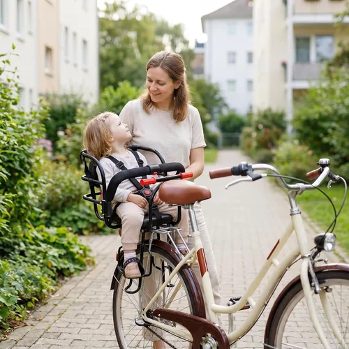 Miniatura 4 de Asiento trasero para bicicleta para niños, asiento trasero de bicicleta para niños de 18 meses a 7 años, portabicicletas de seguridad