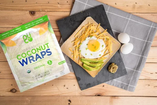 Miniatura 6 de NUCO Certificado por DUO orgánico, estable en el estante, todo natural, paleo, sin gluten, vegano sin OMG, Kosher Raw Veggie NUCO Coco Wraps. Sin