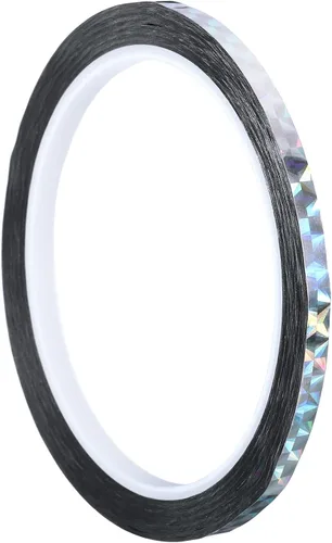 PATIKIL Cinta prisma de 0.2 pulgadas x 55 yardas, adhesivo reflectante holográfico metalizado para detallar decoración de pared, arte de decoración,