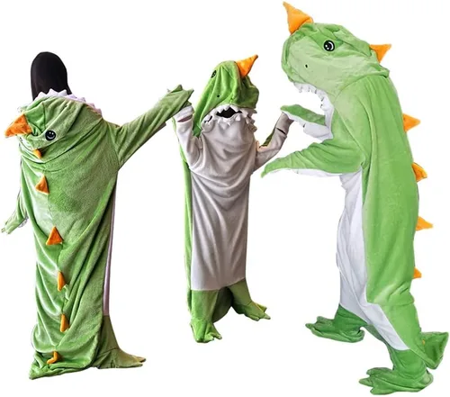 Manta de Dinosaurio Vestible Saco de Dormir de Animal para Niños - Forro Polar de Franela Súper Suave, Cálido y Acogedor - Regalos de Dinosaurio de