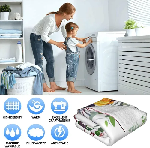 Miniatura 7 de Manta de bebé personalizada con nombre para niñas, mantas con nombre de bebé floral personalizadas para bebés, recién nacidos