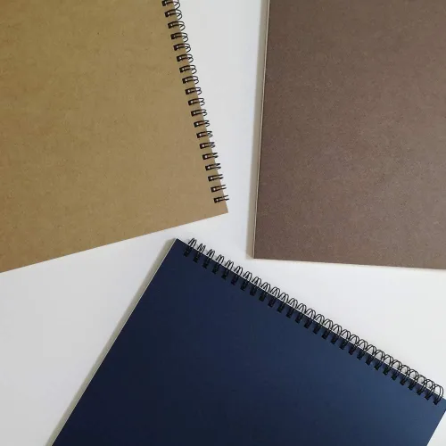 Miniatura 5 de YUREE - Cuaderno en espiral/Diario en espiral rayado, cuaderno con tapa dura de papel kraft marrón B5, alambre encuadernado, 70 hojas (140 páginas)