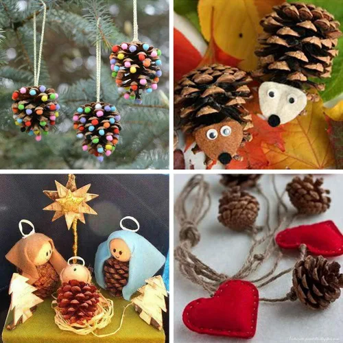 Miniatura 3 de Supla 30 adornos de piñas de pino preservados reales para colgar de Navidad, de 2 a 3 pulgadas de alto, adornos de piña para colgar en el árbol