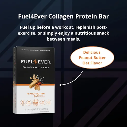 Miniatura 8 de Fuel 4 Ever Barras de proteína de colágeno, 0.45 onzas de proteína, sin gluten, sin lácteos, sin stevia o ingredientes artificiales añadidos